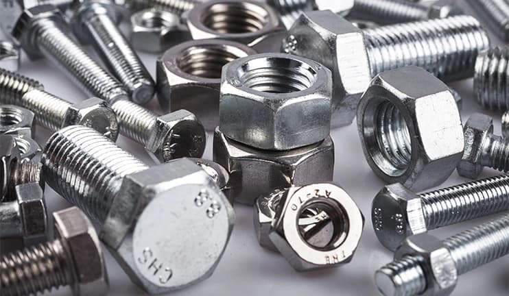 Various screws, nuts and bolts.